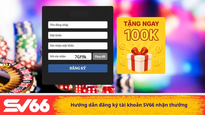 Hướng dẫn đăng ký tài khoản SV66 nhận thưởng