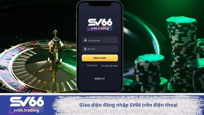 Giao diện đăng nhập SV66 trên điện thoại