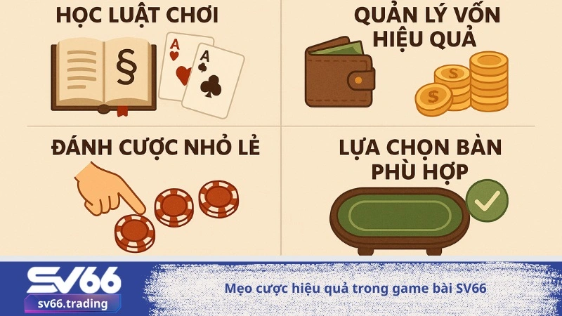 mẹo cược hiệu quả trong game bài SV66