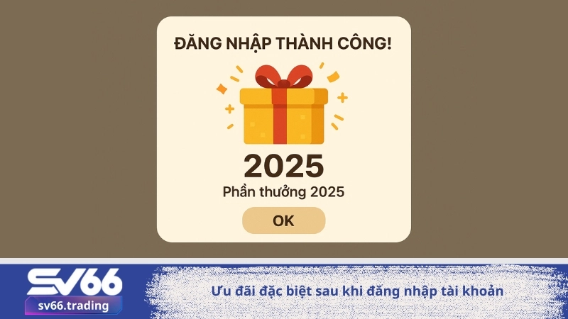 Ưu đãi đặc biệt sau khi đăng nhập tài khoản